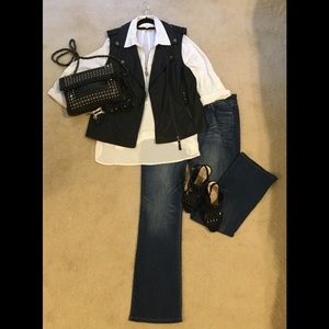 Faux Leather Vest NWNT